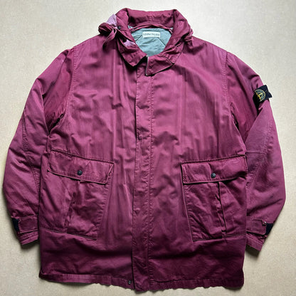 A/W 2001 Burgundy Raso Gommato Dual Layer parka