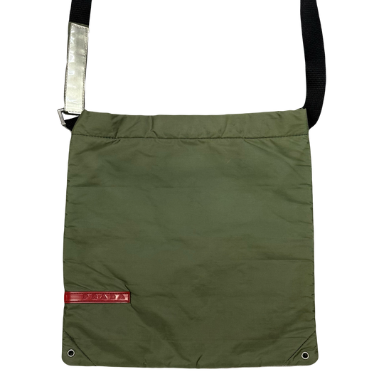 Prada Sport Side Bag In Khaki Green