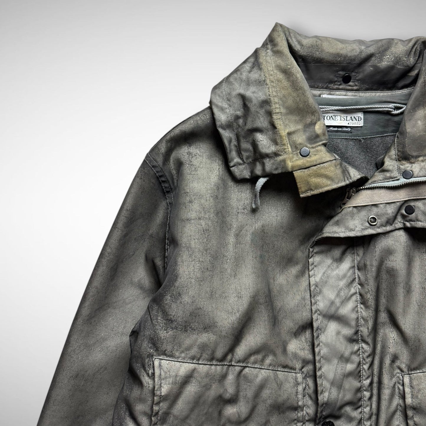 Stone Island Monofilament Mesh Camo Parka w/ Wool Liner (AW2001)