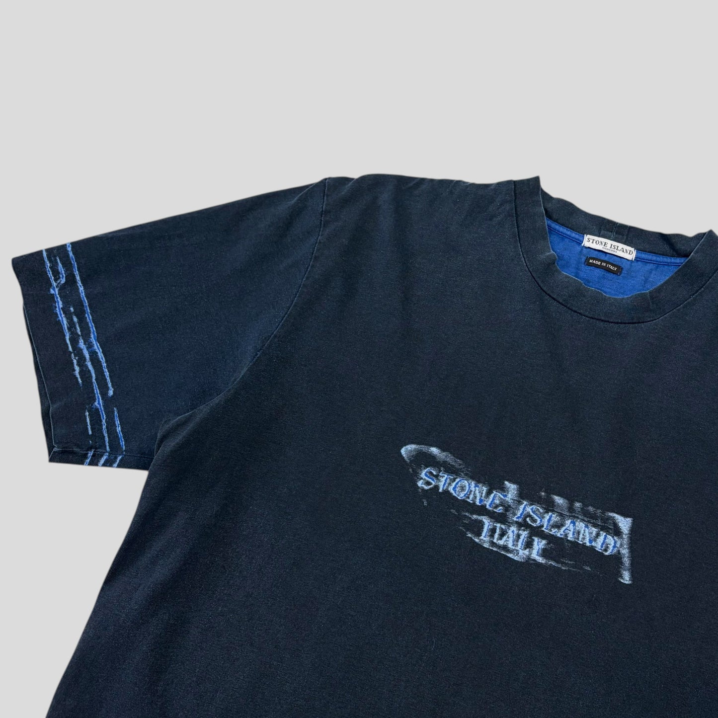 Stone Island SS03 Sublimation Acid Print Marina Logo T-shirt - XL (L) | Large, Blue