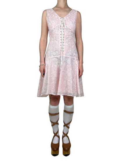 Miu Miu corset lace up dress