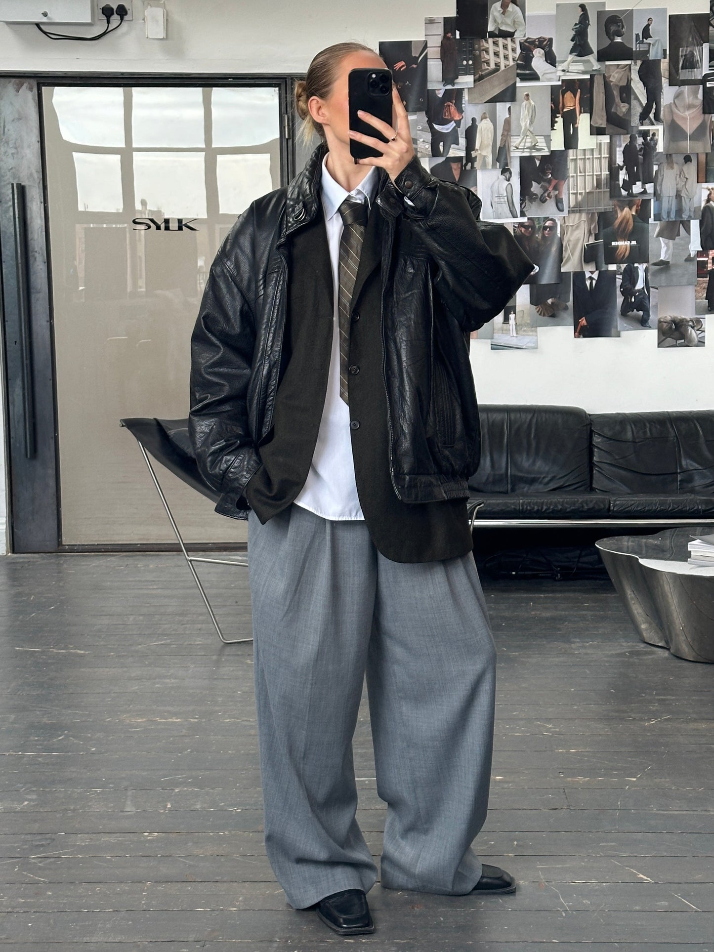 Trussardi 1990s Pure Silk Diagonal Stripe Tie