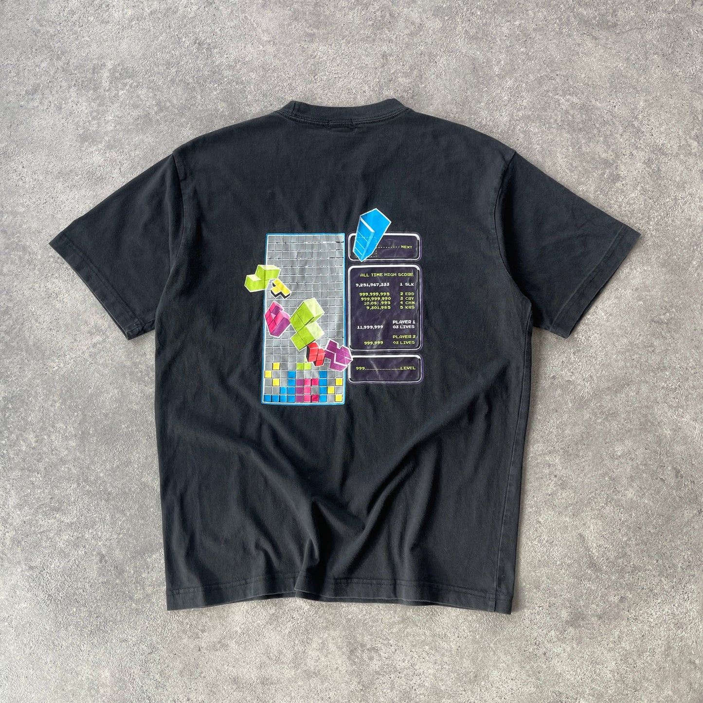 Stussy 2000s Tetris graphic heavyweight t-shirt (M)