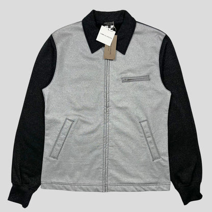 CDG Homme 2011 Silver Glitter Tri-pocket Work Jacket - L (M) | Grey