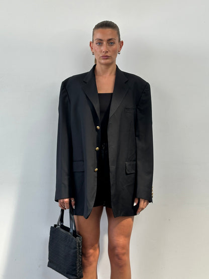 Yves Saint Laurent Pour Homme 1990s Pure Wool Bespoke Button Blazer - 42R/XL