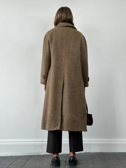 Max Mara Pure Wool Fuzzy Concealed Placket Coat - L