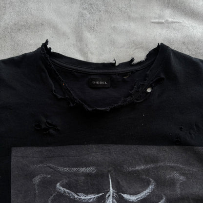 DIESEL DISTRESSED TOP | O/S, Red