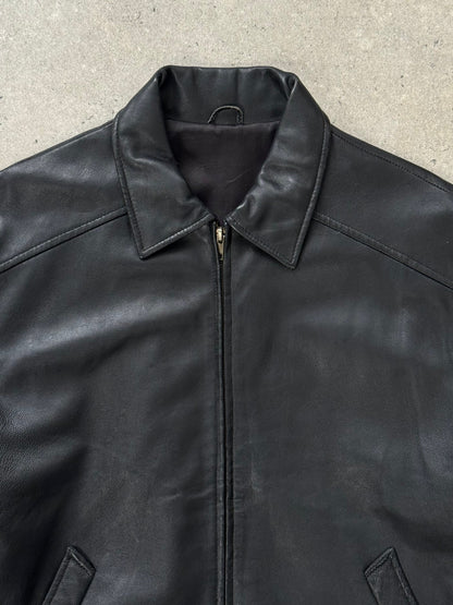 Vintage 1990s Leather Bomber Jacket - S/M
