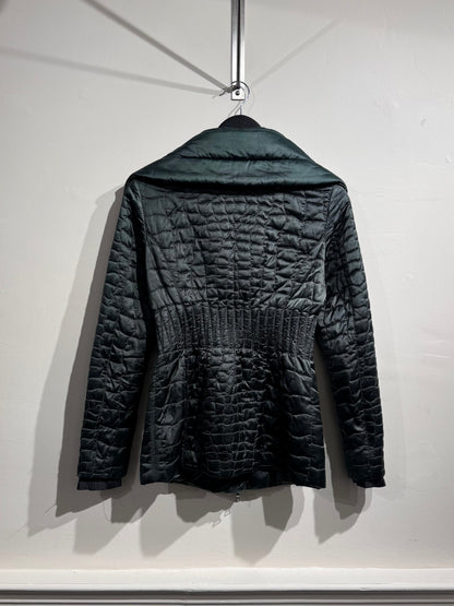 Prada Sport Green 2008 Nylon Padded Funnel Neck Jacket | Small, Green