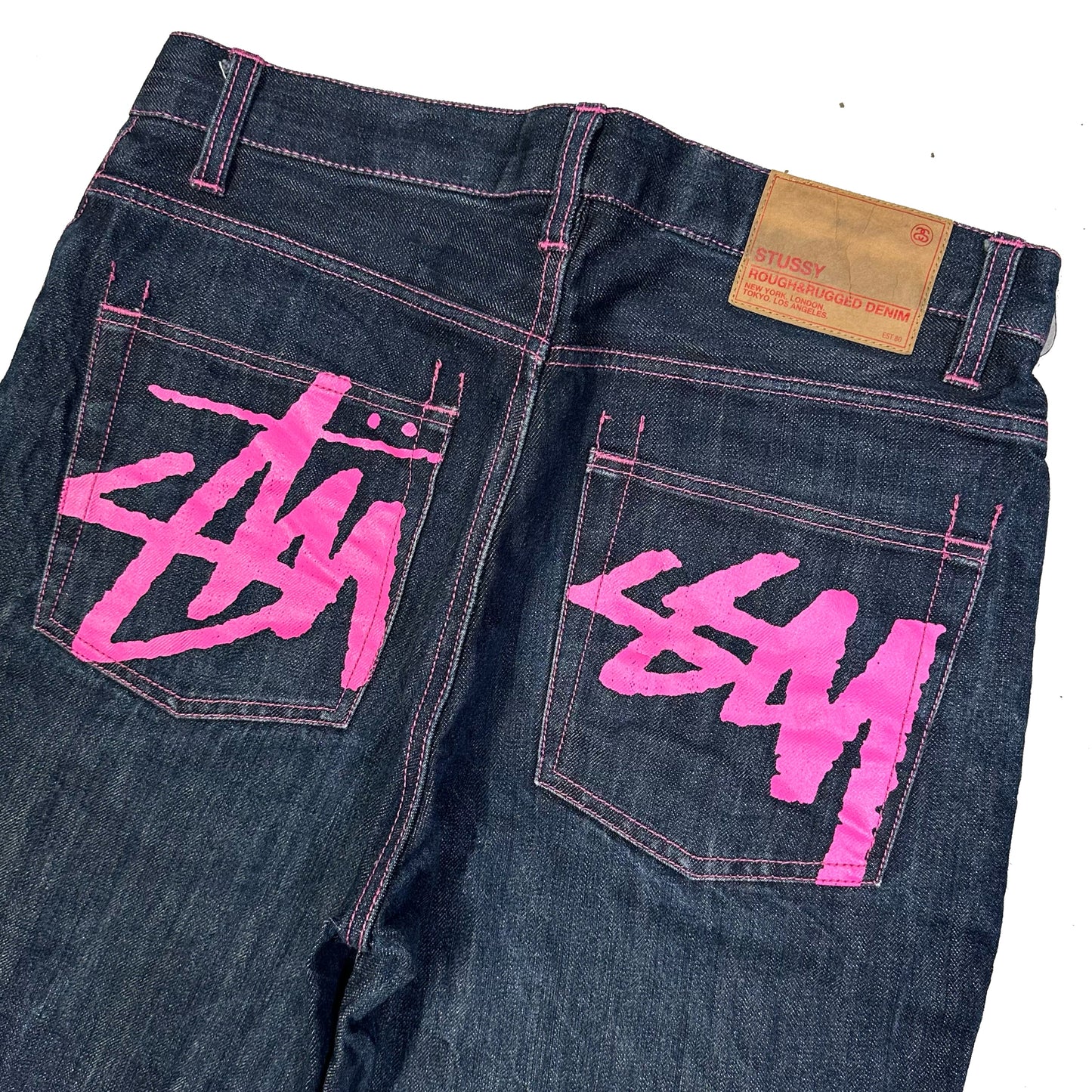 Stüssy Jorts With Pink Print ( W32 )