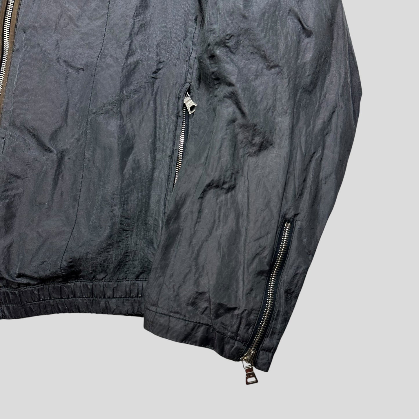 Prada Sport 00’s Metal Nylon + Leather Moto Biker Jacket - IT52 (M)