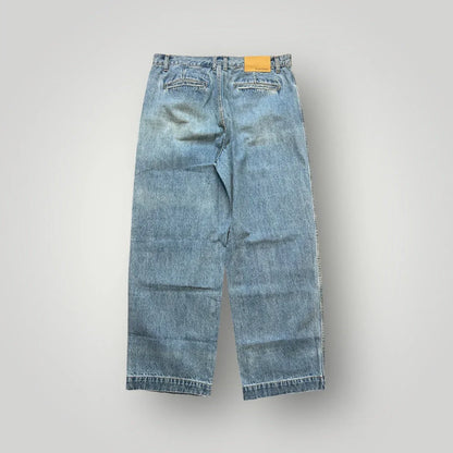 Beslow Korea Wide Light Wash Jeans 34x31