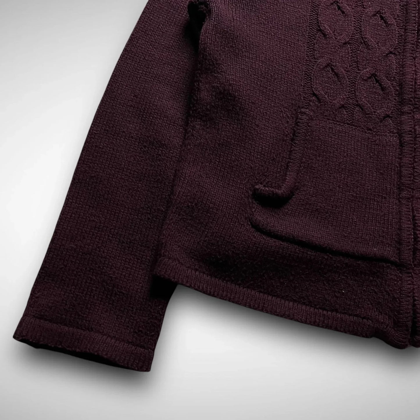 Sabotage Knitted Zip-Up Hoodie (1990s)