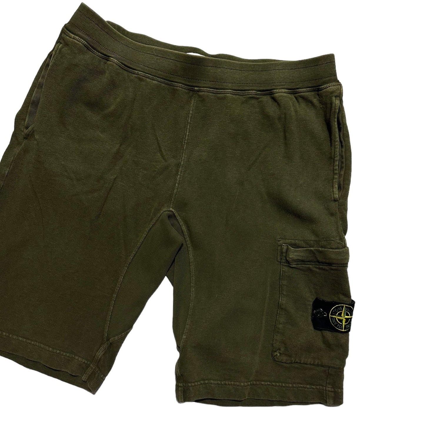 Stone Island Green Cotton Shorts