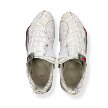 2005 Puma Uke Leather White/Silver (UK10) | Default Title, Multicoloured