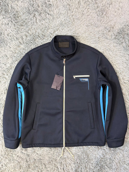 Prada 2018 Race Rubber Logo Contrast Stripe Blouson Jacket - IT52 | O/S, Multicoloured