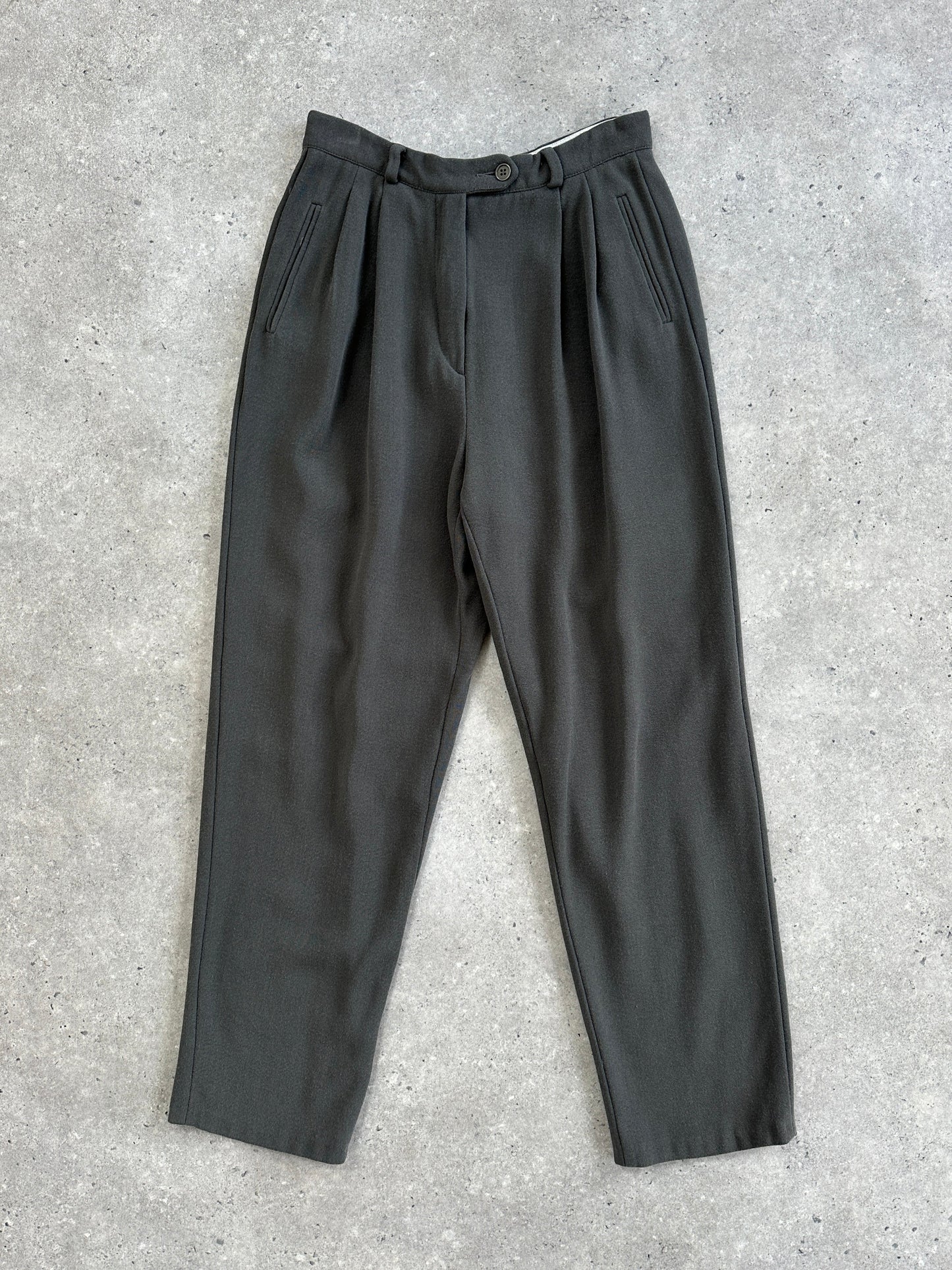 Emporio Armani High Waisted Straight Leg Trousers - W24