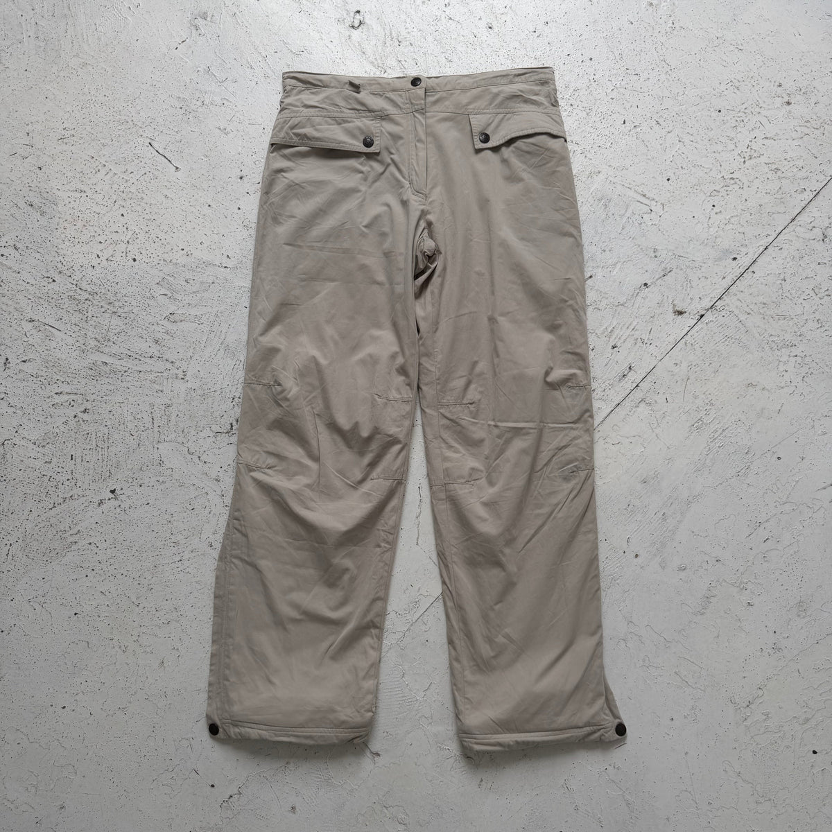 1990s armani jeans cotton snow trousers | O/S, Beige