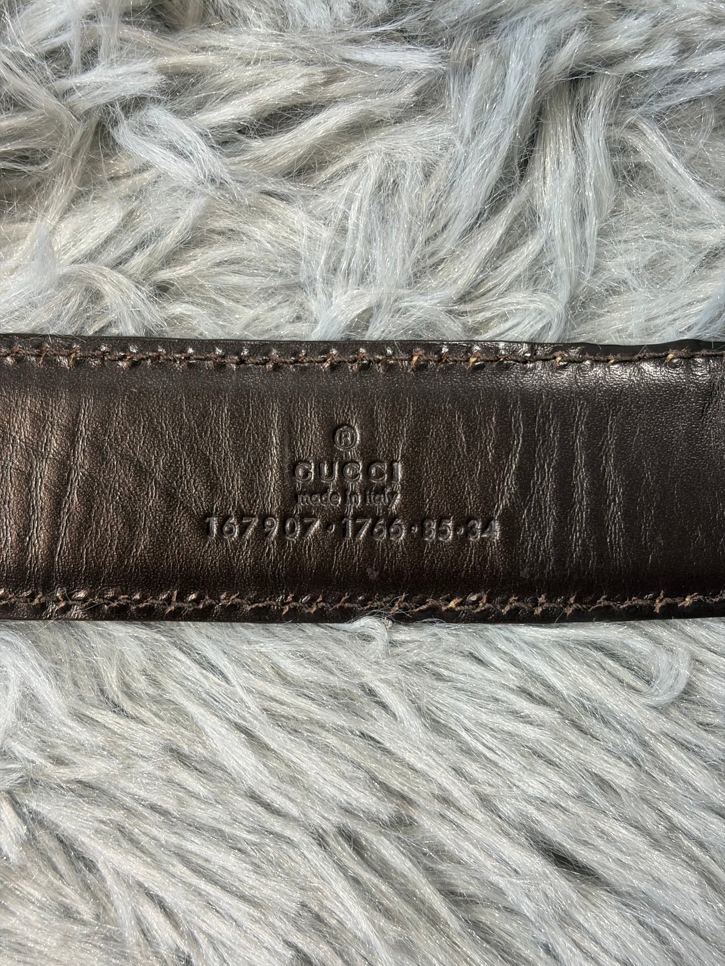 Gucci by Tom Ford 00’s Metallic Crocodile Leather Web Belt | O/S, Gold
