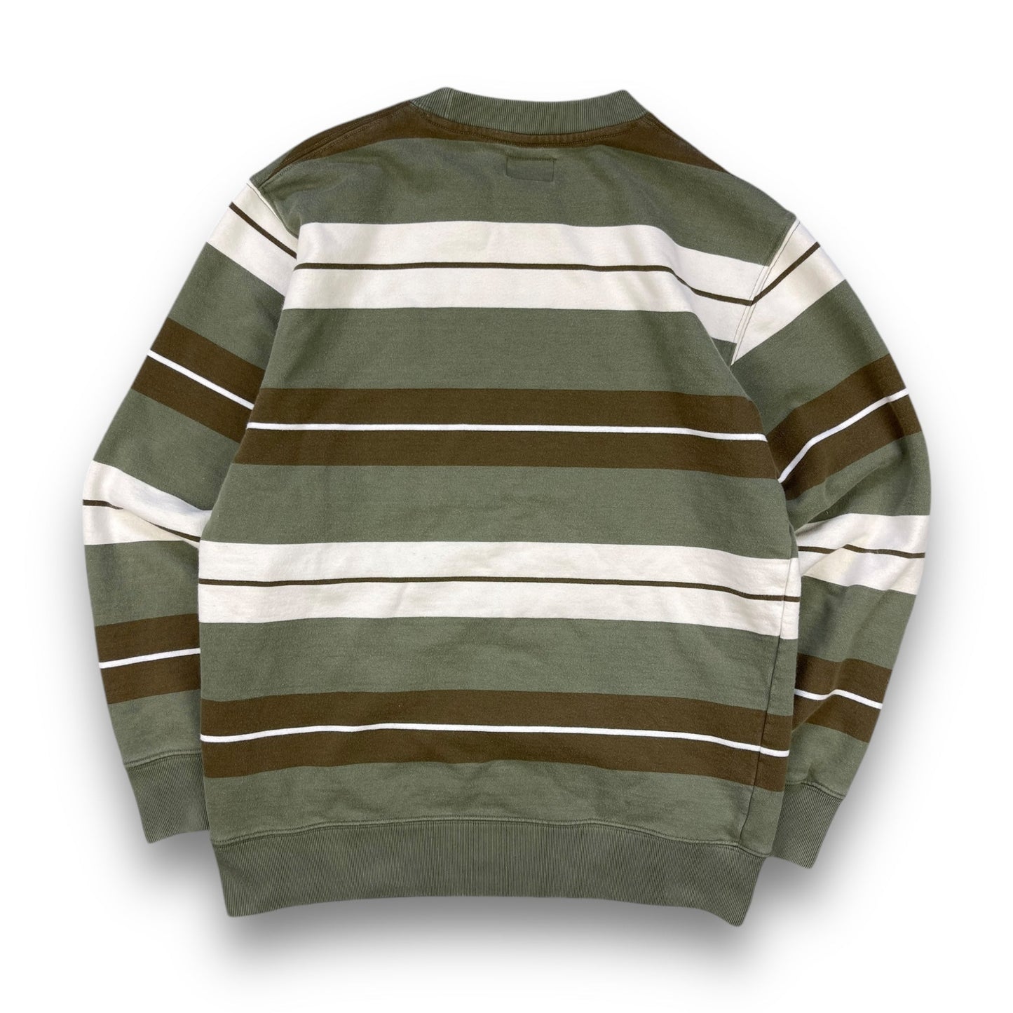 Stussy Striped Sweatshirt (L) | Default Title, Olive Green