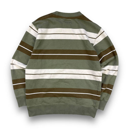 Stussy Striped Sweatshirt (L) | Default Title, Olive Green