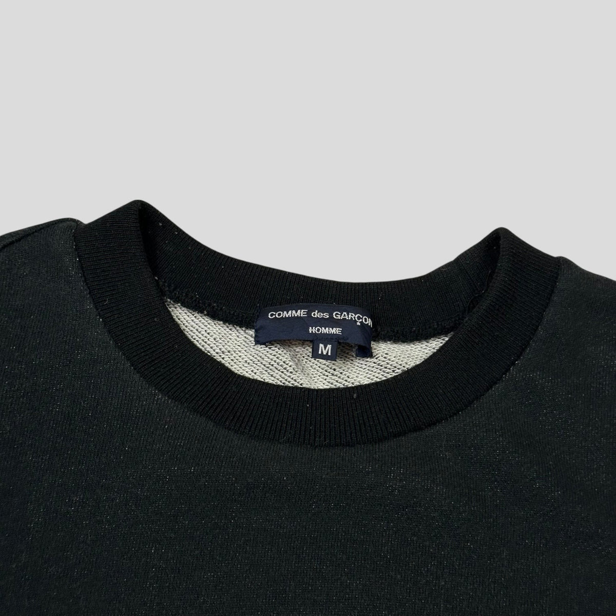 Comme Des Garçons Homme 2007 Asymmetrical Wool Panelled Sweatshirt -  M/L | Medium, Grey
