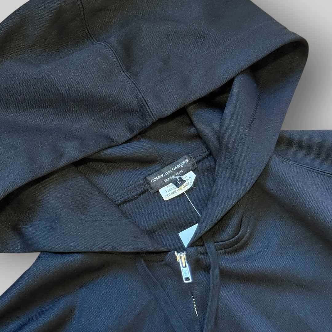 Comme des Garçons Homme Plus Asymmetrical Zip Up Hoodie L | O/S, Navy
