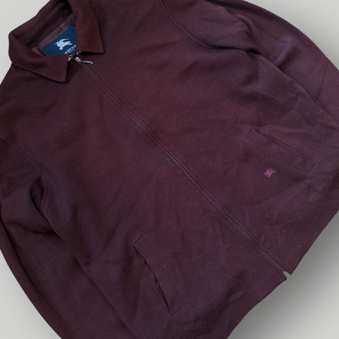 Buberry 2000's Wool Zip Up Nova Collar Harrington Jacket XL