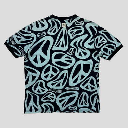 Moschino Jeans 00’s Melted Peace Logo T-shirt - S/M | Default Title, Multicoloured