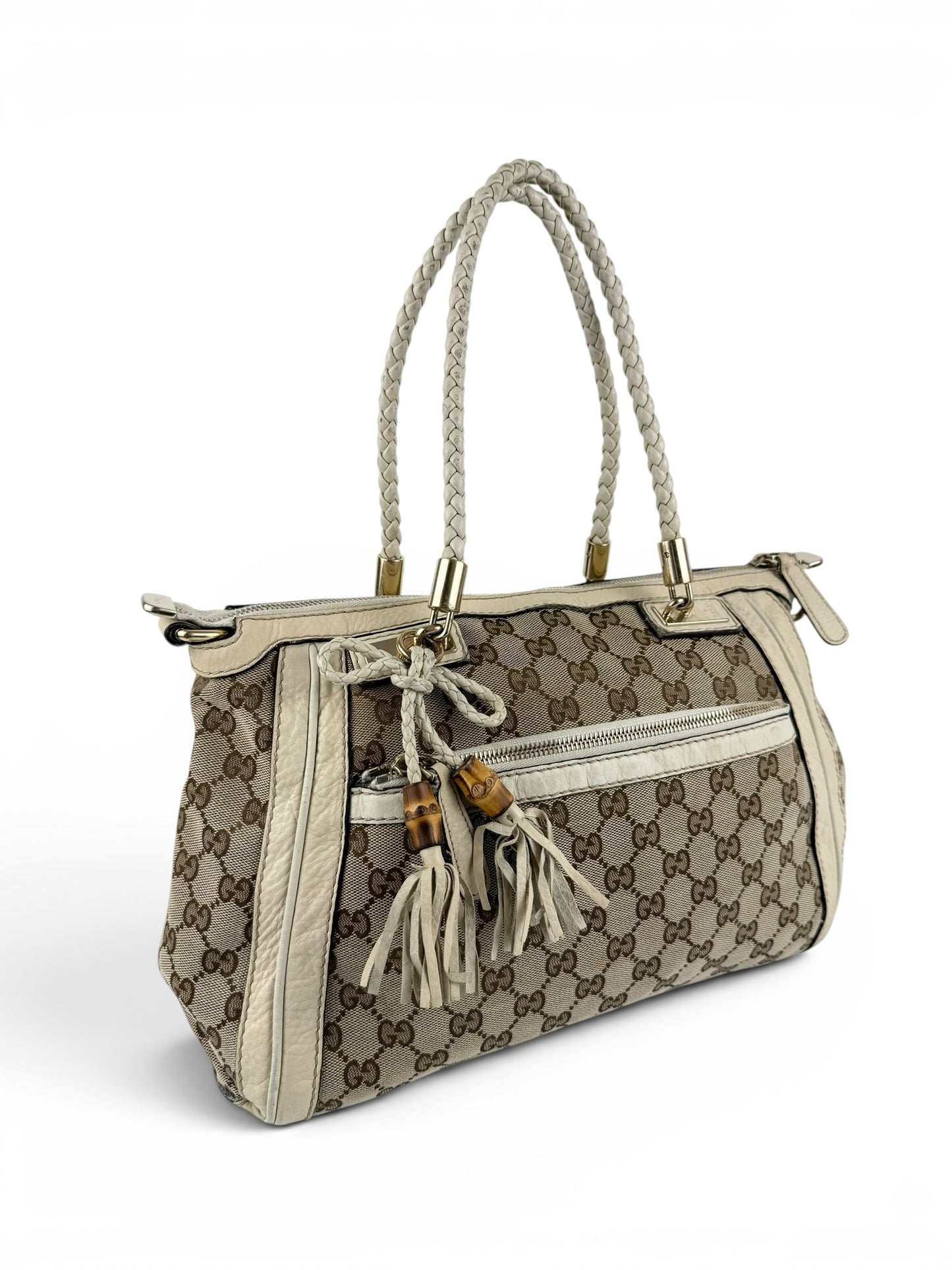 Vintage 90s Gucci GG Monogram Bella Handbag | O/S, Multicoloured