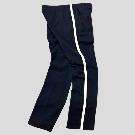 Prada Sport 00’s Polyester Ribbed Stripe Tracksuit Bottoms - M | Medium, Cream
