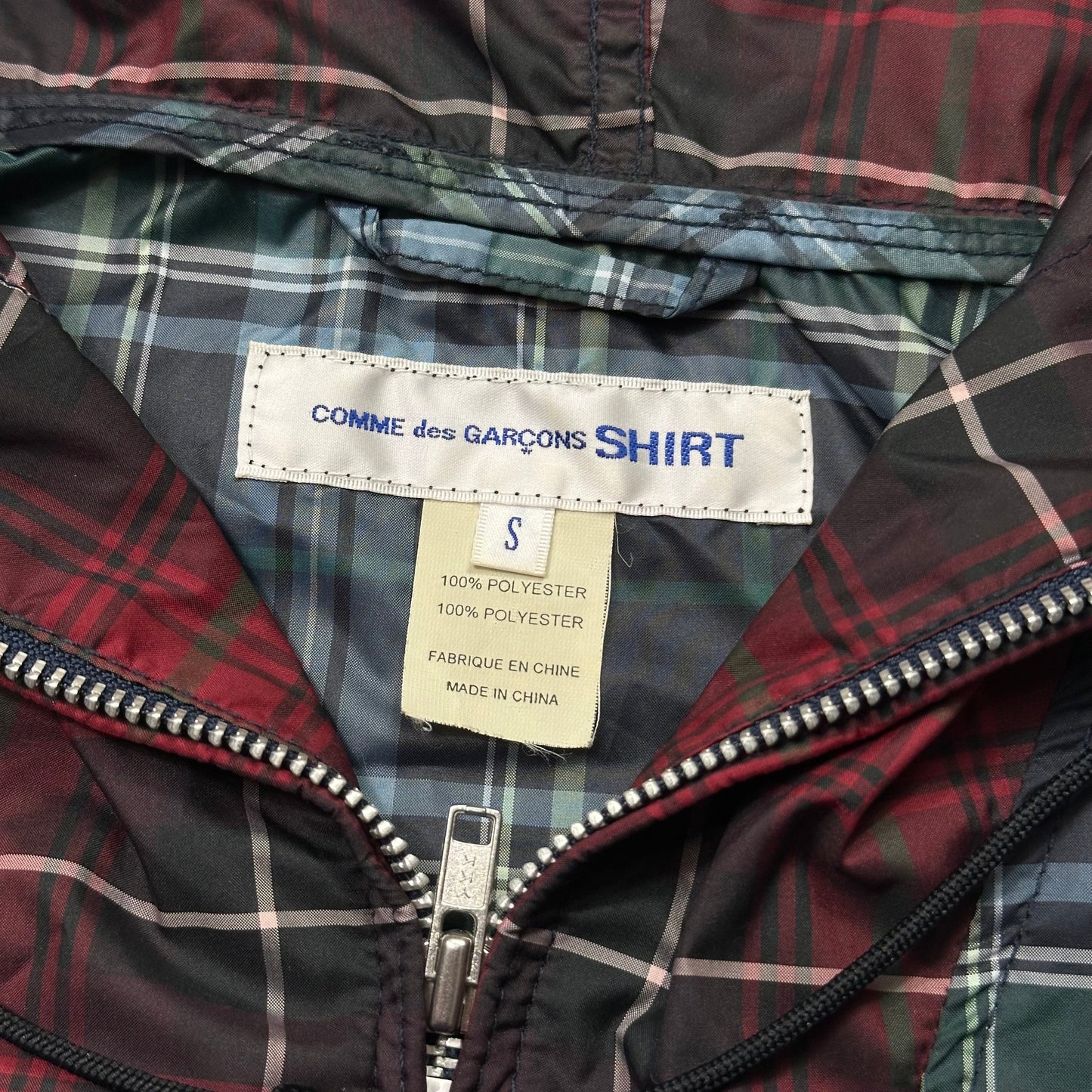 Comme Des Garçons SHIRT 2012 Runway Plaid Panelled Nylon Anorak - S/M