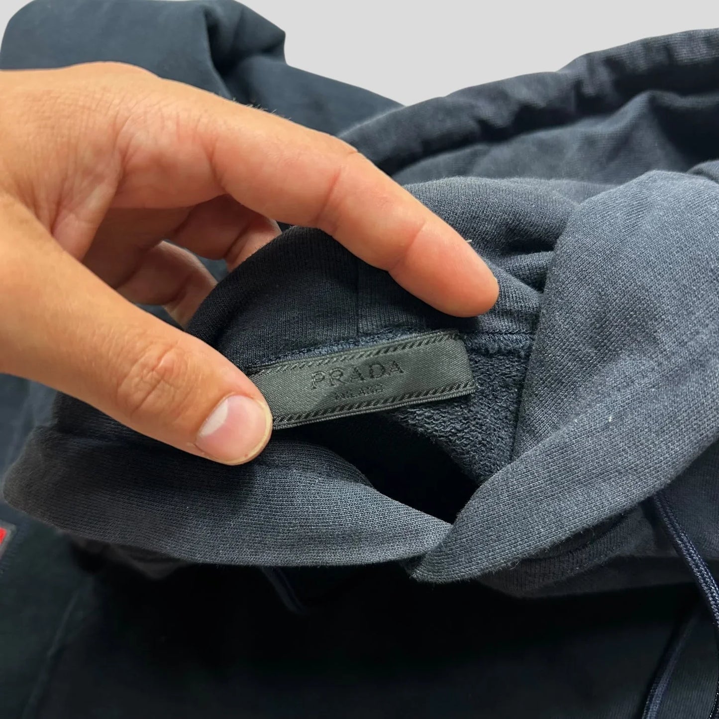 Prada Milano 2018 Red Tab Pullover Hoodie - M