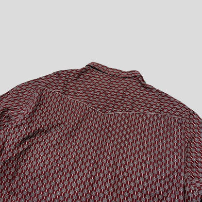 Miu Miu 00’s Western Cowboy Geometric Print Shirt - M/L | Default Title, Multicoloured
