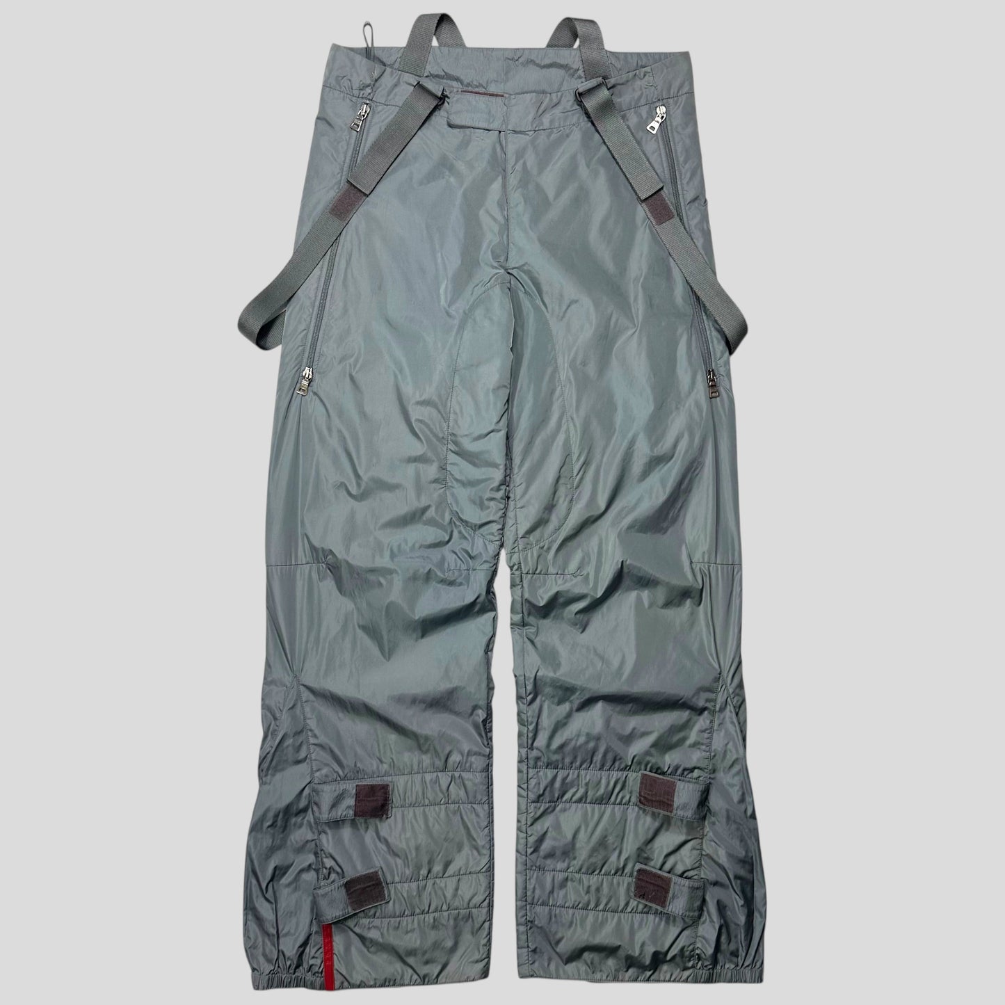 Prada Sport AW99 Bondage Strap Astro Nylon Padded Ski Trousers - IT50