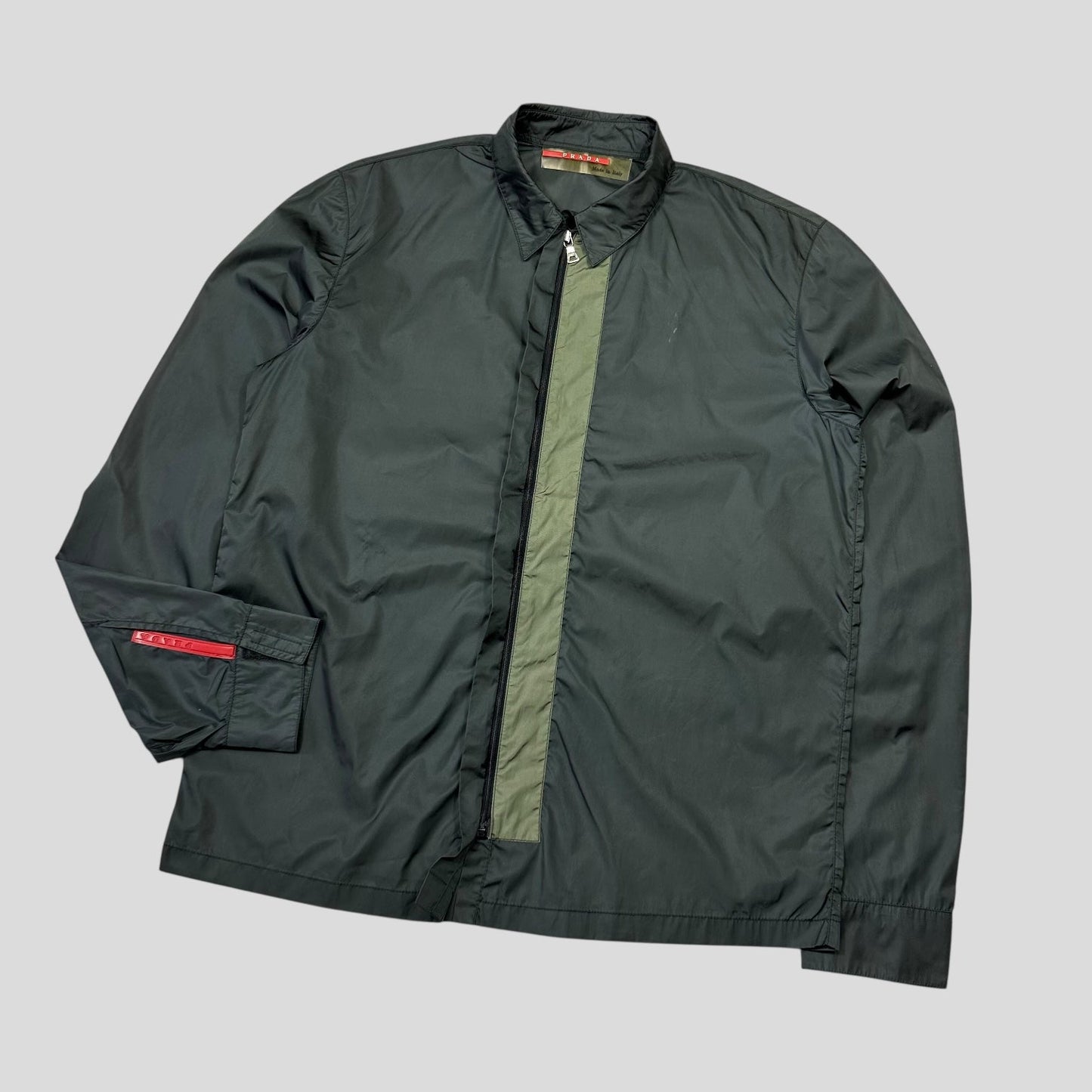 Prada Sport 1999 Nylon Panelled Zip-up Shirt - S/M | Default Title, Multicoloured