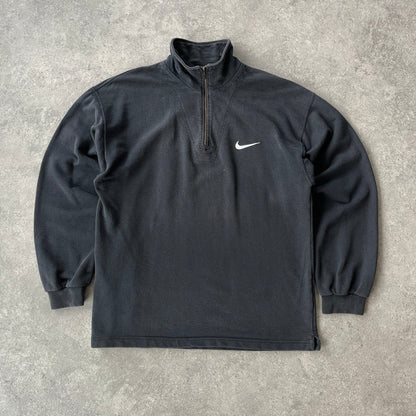 Nike 1990s 1/4 zip heavyweight embroidered sweatshirt (M)