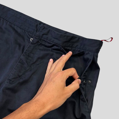 Prada Sport 2003 Challenge Reinforced Cotton Logo Shorts - 33-36 | W33, Navy