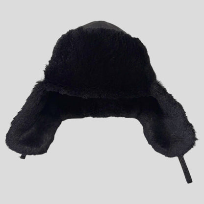 Gucci by Tom Ford 00’s Nylon Canvas Fur Trapper Hat - S | O/S, Black