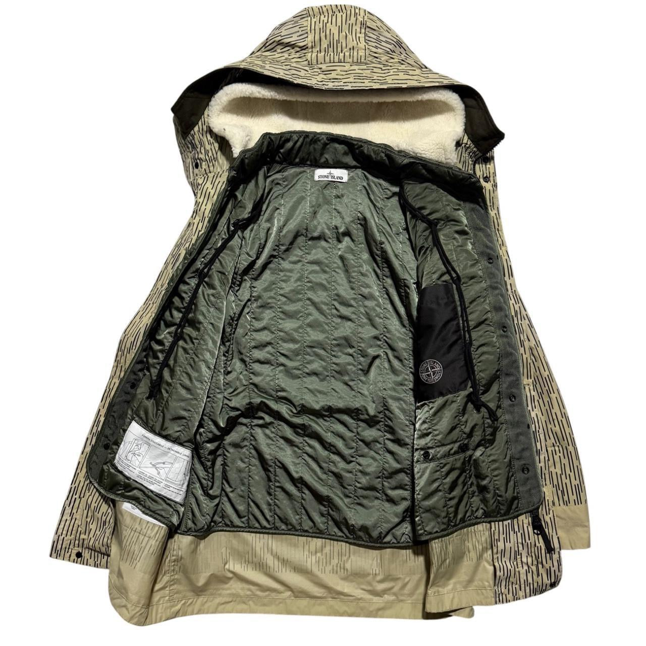 Stone Island Naslan Rain Camo Parka Jacket | Medium, Camo