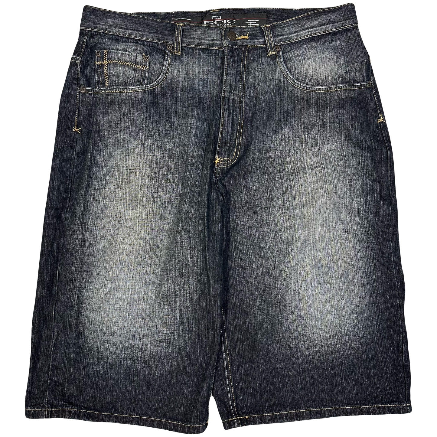 Baggy Denim Jorts In Dark Navy (W36)