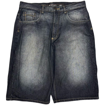 Baggy Denim Jorts In Dark Navy (W36)