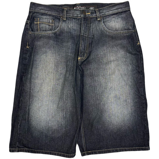 Baggy Denim Jorts In Dark Navy (W36)
