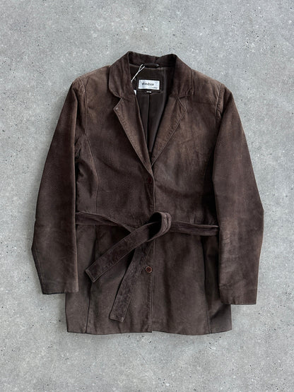 Vintage Suede Belted Jacket - S/M