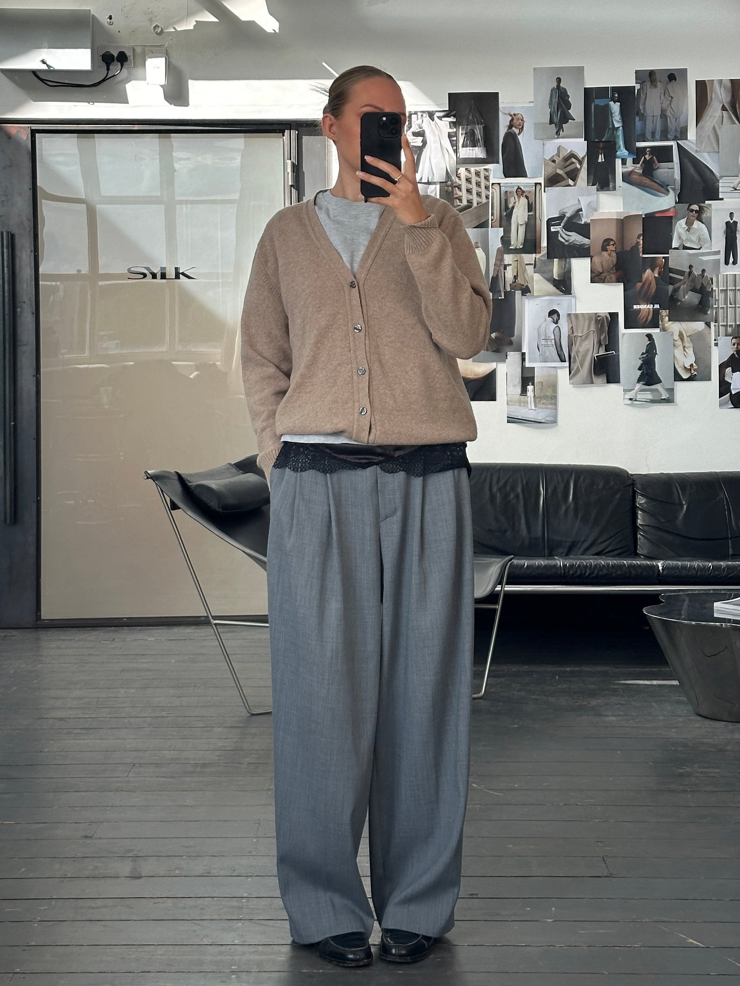 Italian Vintage 1990s Virgin Wool Knitted Cardigan - L