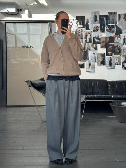 Italian Vintage 1990s Virgin Wool Knitted Cardigan - L