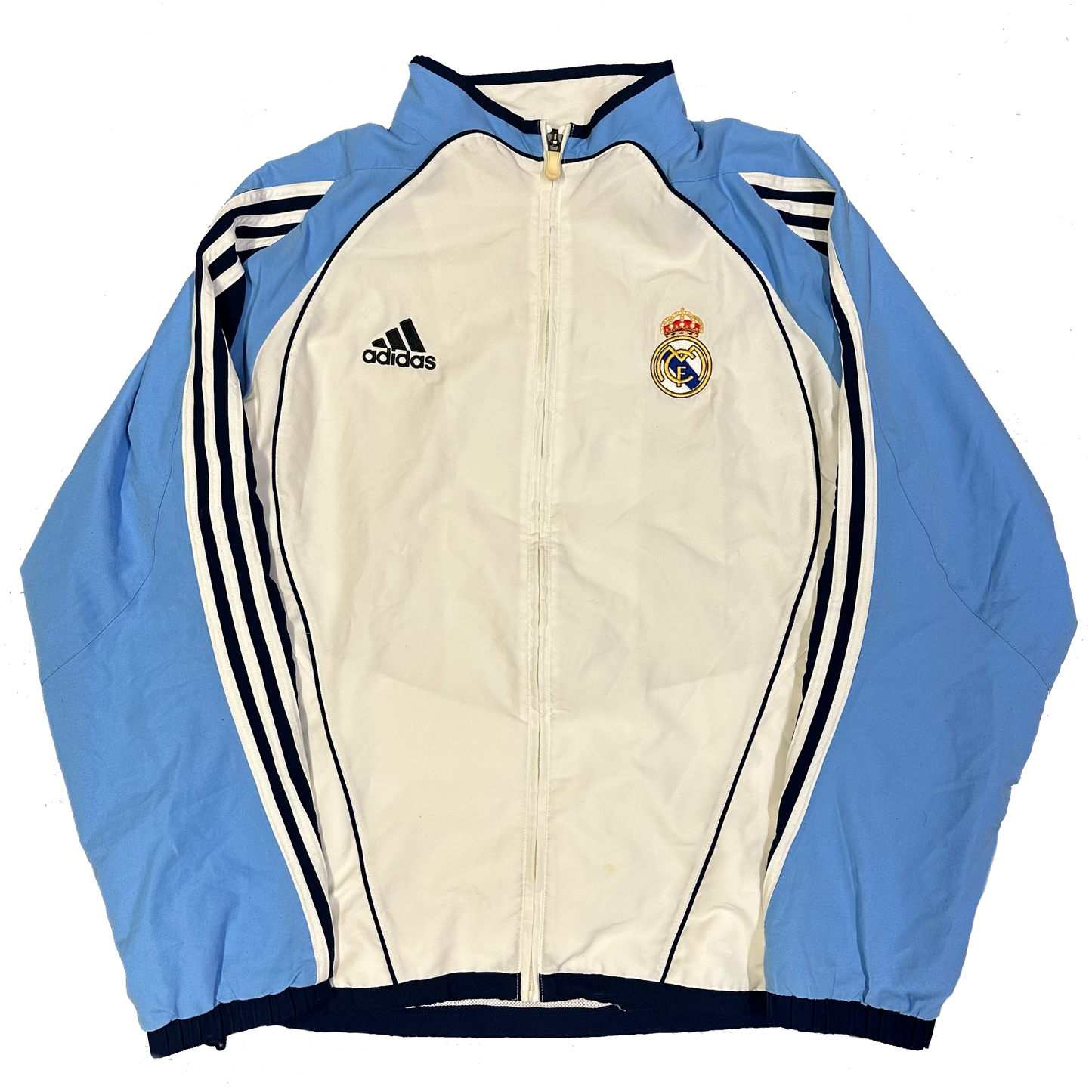Adidas Real Madrid 2005/06 Tracksuit In Blue, White & Navy ( L )