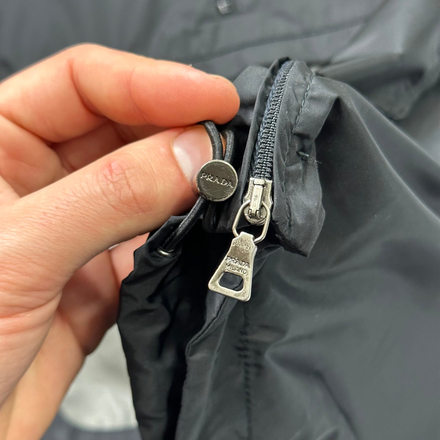 Prada Sport SS99 Latex Pocket Nylon Pullover Jacket - IT40 | Default Title, Black