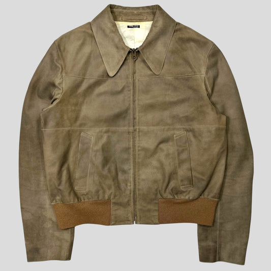 Miu Miu 00’s Suede Leather Cropped Work Jacket - IT50 (M/L) | Default Title, Multicoloured