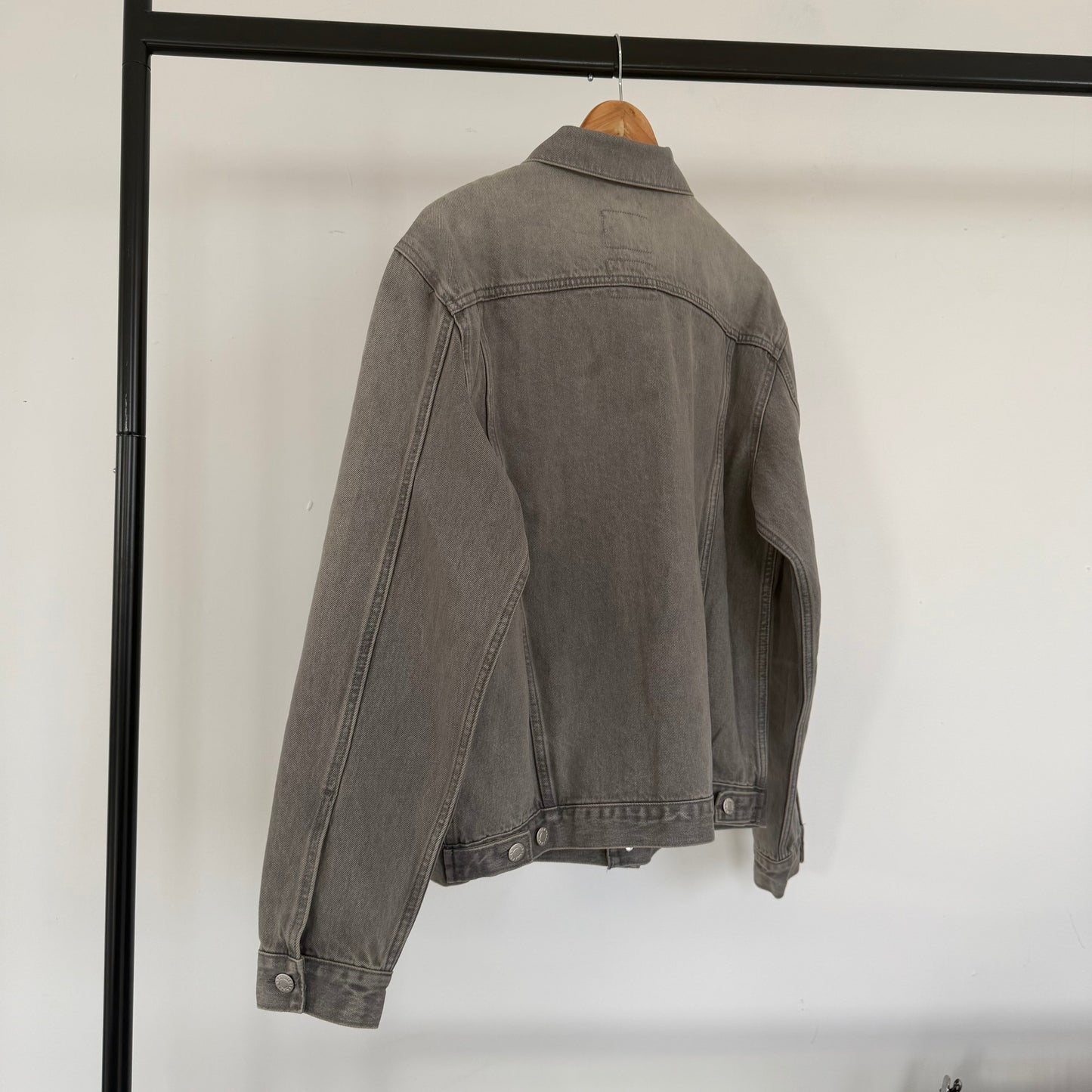 fw1999 helmut lang washed denim jacket | O/S, Grey